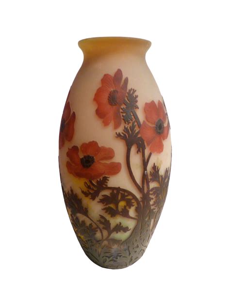 Müller Frères Lunéville Grand vase Art nouveau en verre gravé XXe