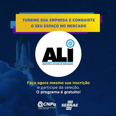 Sebrae abre inscrição para Projeto Agente Local de Inovação