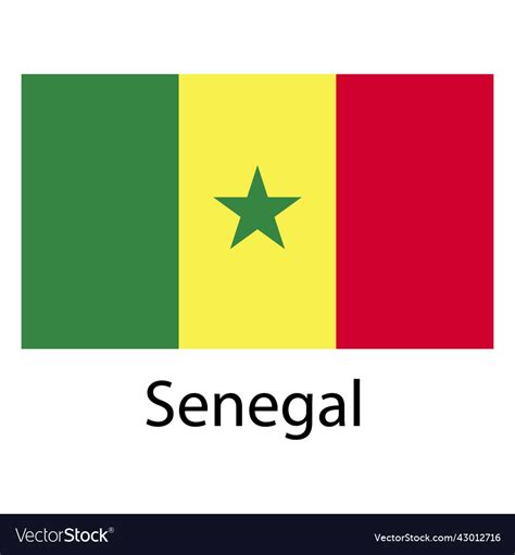 Senegal national flag Royalty Free Vector Image