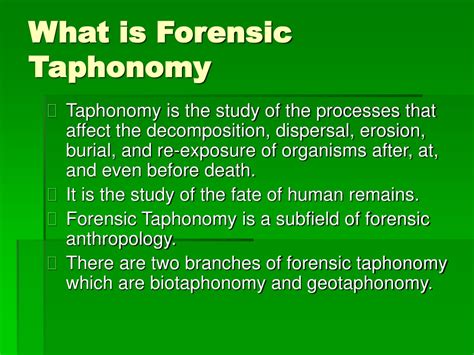 PPT - Forensic Taphonomy PowerPoint Presentation, free download - ID ...