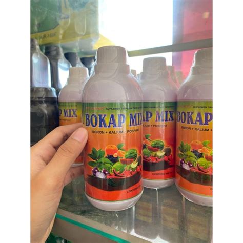 jual pupuk bokap mix  ml perangsang buah bunga shopee indonesia