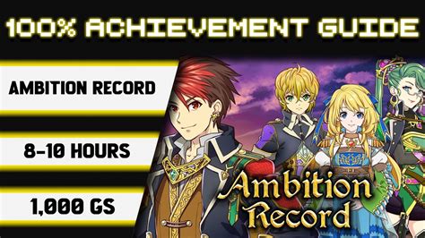 Ambition Record 100 Achievementtrophy Walkthrough 8 10 Hours