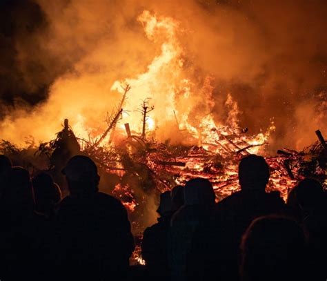 Old Newbury Christmas Tree Bonfire Historic New England