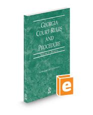 Georgia Court Rules and Procedure - Fed... | Legal Solutions