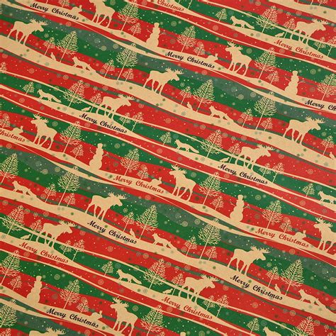 Hot Sale Christmas Wrapping Paper Sheets Custom Kraft Paper Roll Ts