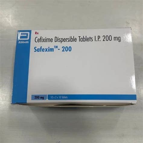 Safexim Cefixime Dispersible Tablets 200mg At 550 Box In Indore ID