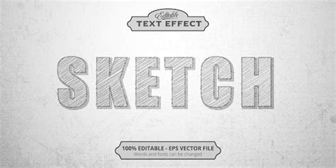 Sketch Text Effect Vectors And Illustrations For Free Download Freepik