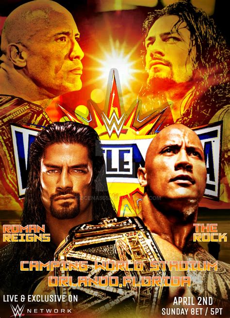 Wwe Wrestlemania 33 Poster By Sidcena555 On Deviantart