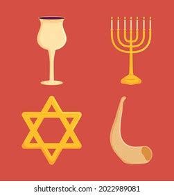 Jewish Symbols Icon Set Design Stock Vector (Royalty Free) 2022989081 ...