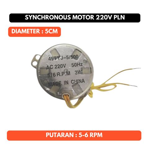 Jual Motor Dinamo Synchronous Rotary V Pln Rpm Putar Pelan Torsi