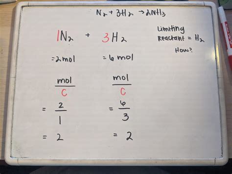 Determining Limiting Reagent Using Trick Why Is H2 The Limiting Reagent R Mcat