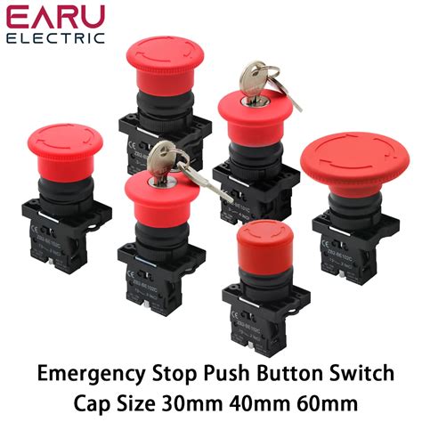 22mm Emergency Stop Red Mushroom Push Button Switch XB2 ES442 ES542