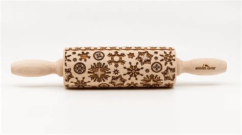 No R North Land Pattern Rolling Pin Engraved Rolling Etsy