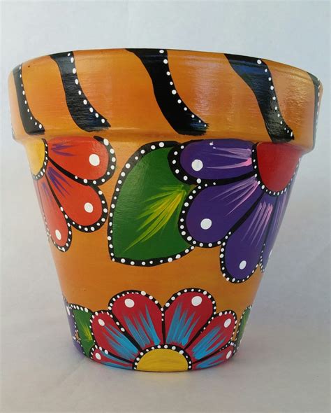 Flower pot design painting | Flower