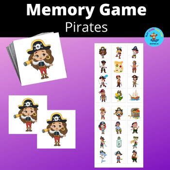 Pirates Memory Game By Edutime Teachers Pay Teachers