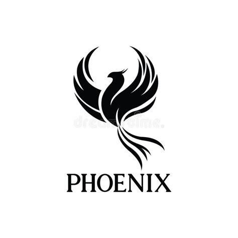 Phoenix Silhouette Design Logo Vector Stock Vector Illustration Of