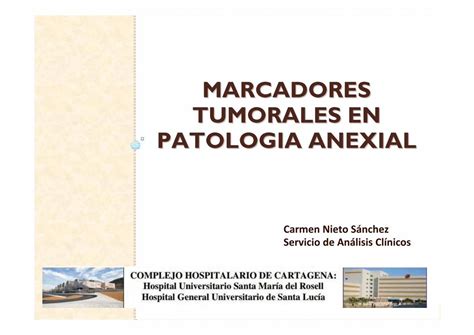 Pdf Marcadores Tumorales En Patologia Anexial Marcadores Pdf