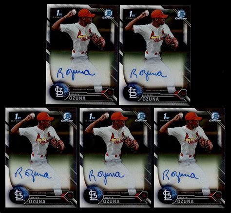 Count Lot Bowman Chrome Draft Raffy Ozuna St Prospect Auto