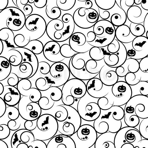 Halloween Seamless Pattern Background Vector Illustration Stock