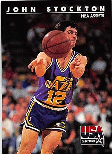 John Stockton Basketball Card Utah Jazz Team USA 1992 Skybox 90 At