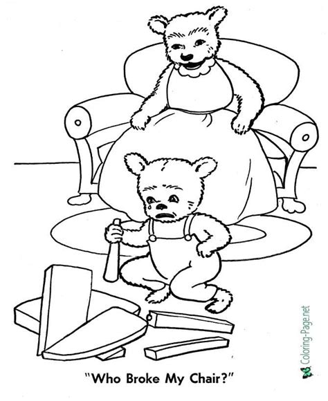 Three Little Bears Coloring Pages Coloring Pages