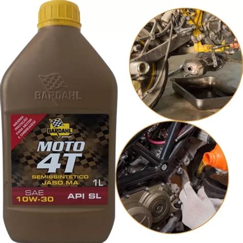 1 Litro Óleo De Motor Semi sintético Moto 4t 10w30 Api Sl