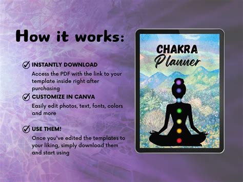 Chakra Planner Template For Canva Editable Chakras System Healing