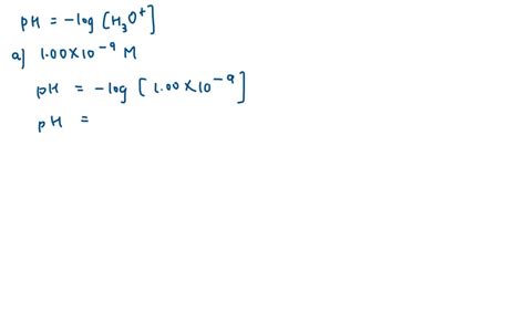 Video Solution Calculate The Ph Of Solutions With The Following