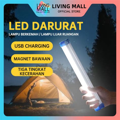 Led Portable Emergency T Usb Charging Lampu Led Darurat Neon Tl