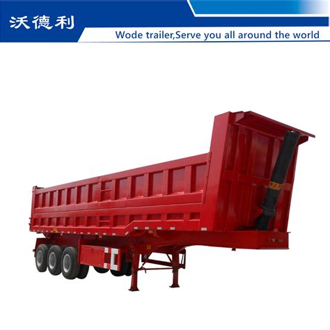 Axle U Shape Type Dump Tipper Tipping Semi Trailer For Construction