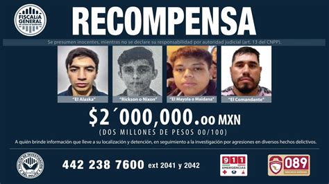 Ofrecen 2 Mdp Por Información Sobre 4 Presuntos Criminales En Querétaro Presencia Universitaria