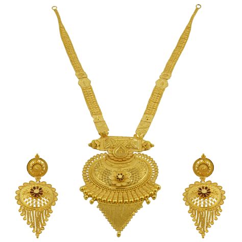 Hira Panna K Exclusive Gold Traditional Necklace Set Hira Panna