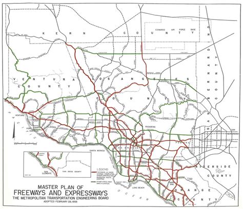 Greater Los Angeles Freeway Plan (1958) : MapPorn