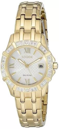 Rel Gio De Pulso Citizen Eco Drive Ew A Corpo Dourado