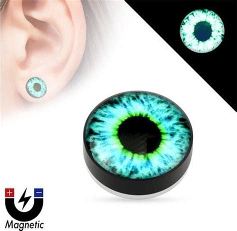 Fake Plug Piercing Glow In The Dark Oog LMPiercings Bol