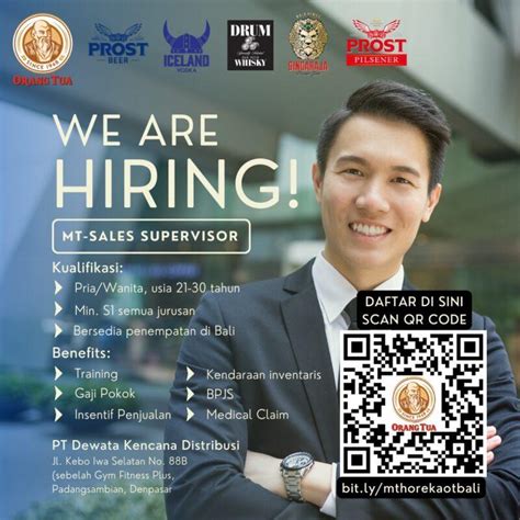 Lowongan Kerja MT Sales Supervisor Di PT Dewata Kencana Distribusi