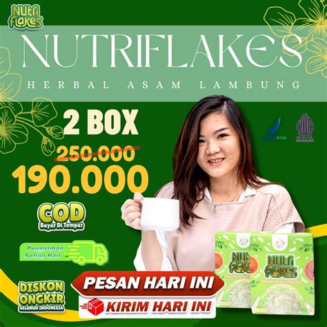 Jual Nutriflakes Cereal Umbi Garut Psyllium Husk Dan Daun Kelor