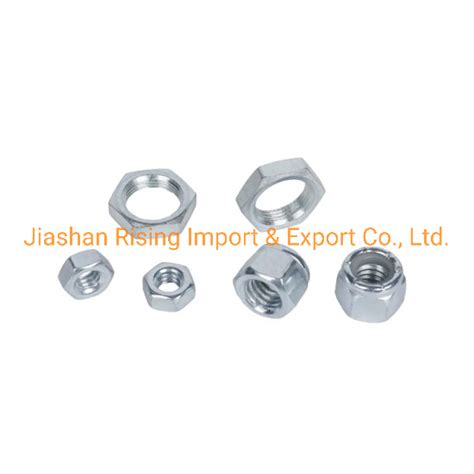 DIN934 Unc Unf Grade 4 6 8 10 12 Hexagonal Nuts Hex Nuts Zp JIS China