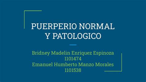 Puerperio Normal Y Patol Gico Bridney Enriquez Udocz