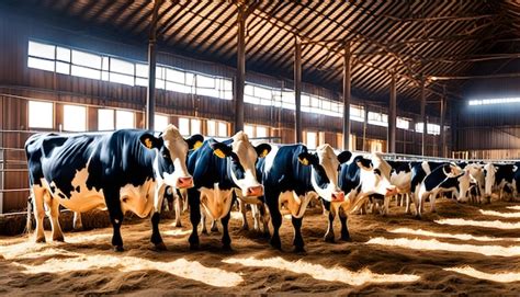 Vacas leiteiras saudáveis que beneficiam de larvas restantes Foto Premium