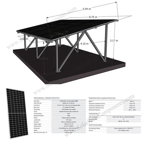 Solar Panel Car Parking For Four Cars Project