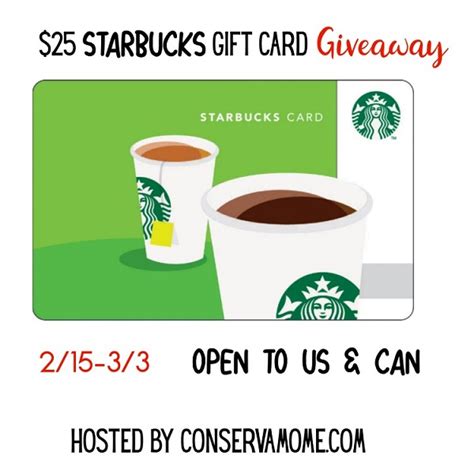 Enter To Win The $25 Starbucks Gift Card Giveaway!