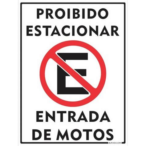 Placa Proibido Estacionar Entrada De Motos X Cm Shopee Brasil