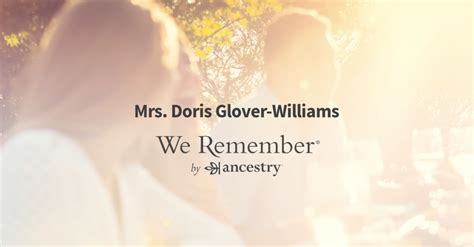 Mrs Doris Glover Williams 1953 2019 Obituary