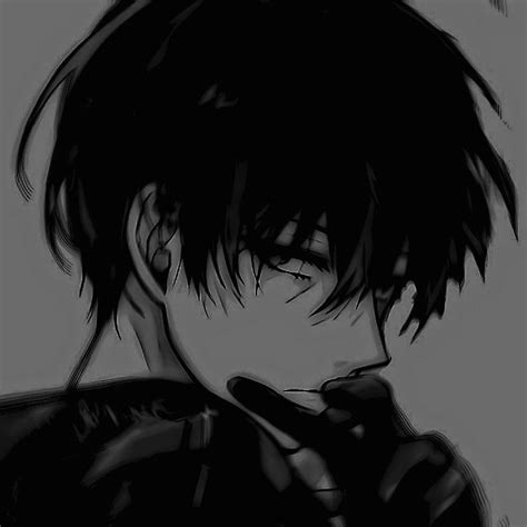 ﹕boys Dark Icon Black Hair Anime Guy Profile Picture Emo Pfp