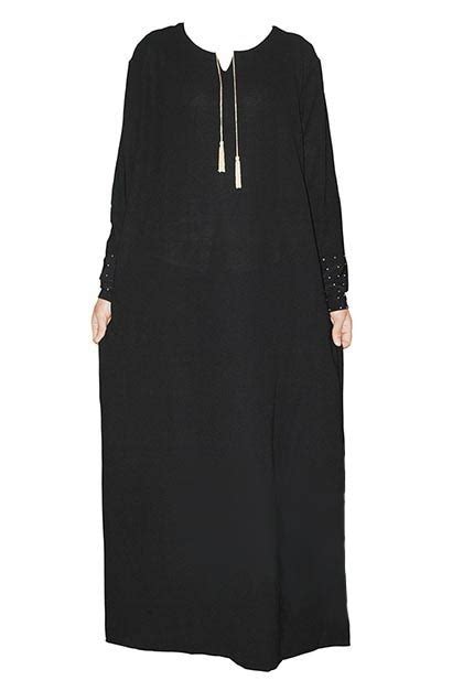 Muslim Abaya Jilbab Islamic Clothing For Women Dubai Kaftan Black