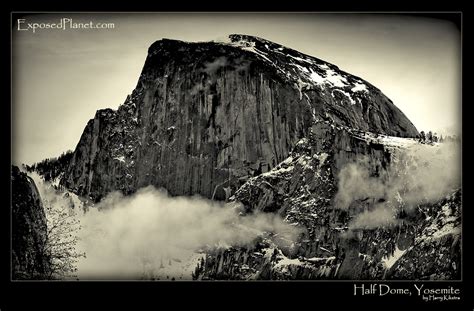 Half Dome in Yosemite Valley in winter, stock photography by