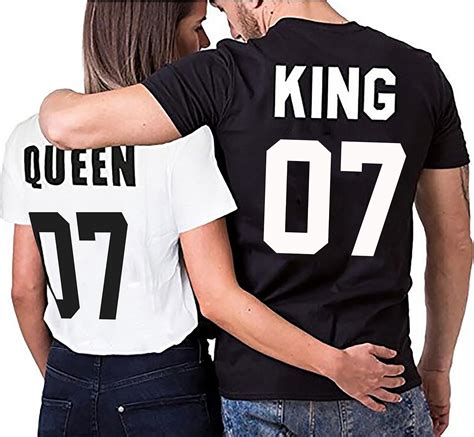 Venta Camisetas Personalizadas Para Parejas King Queen En Stock