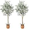 Amazon Ferrgoal Artificial Olive Trees Ft Fake Olive Plant With