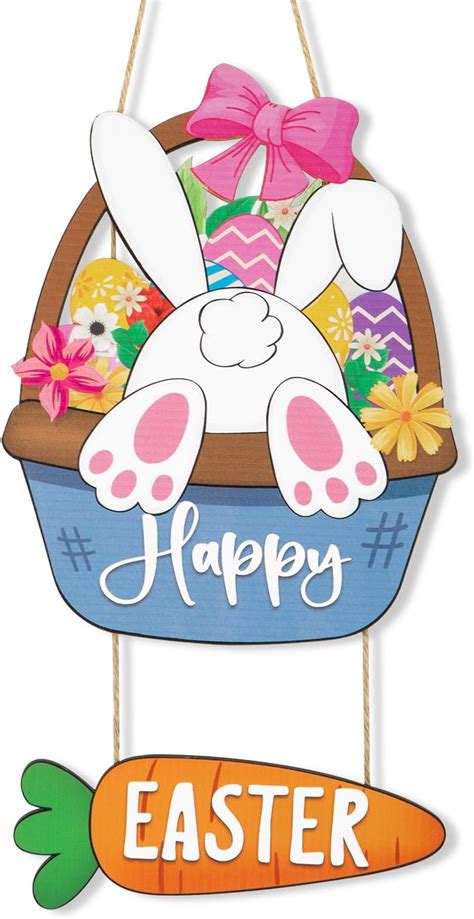 Amazon Easter Decoration Wood Door Wall Signs Wooden Wreaths